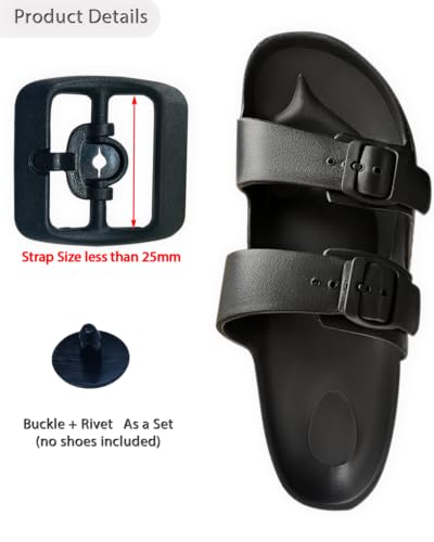 Image of Lopau Replacement Buckle for Arizona Essentials Slide-On Sandal, Double Strap Clasp Repair for EVA Open-Back Clog Men and Women