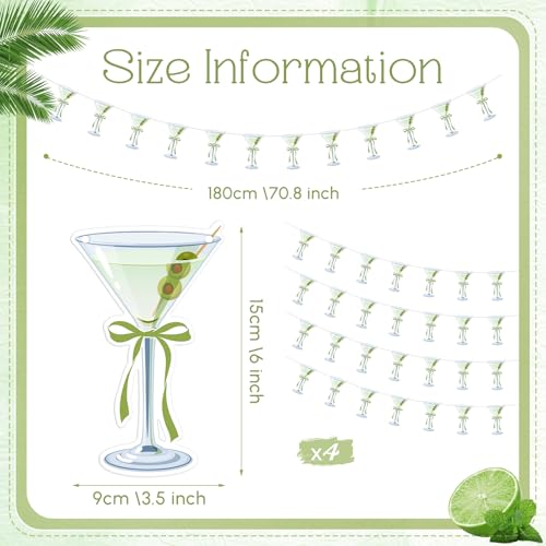 Image of Dispowreath 4 Pcs Dirty Martini Party Banner Bar Themed Bachelorette Party Decorations Hanging Sign for Espresso Martini Birthday a Tini Bit Older Decorations