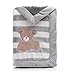 AGDLLYD Kuscheldecke baby,Kinderwagen Decke,Herbst und Winter Doppelschichten Flanell weiche Babydecke Winter warme 75x100cm (Bär A)