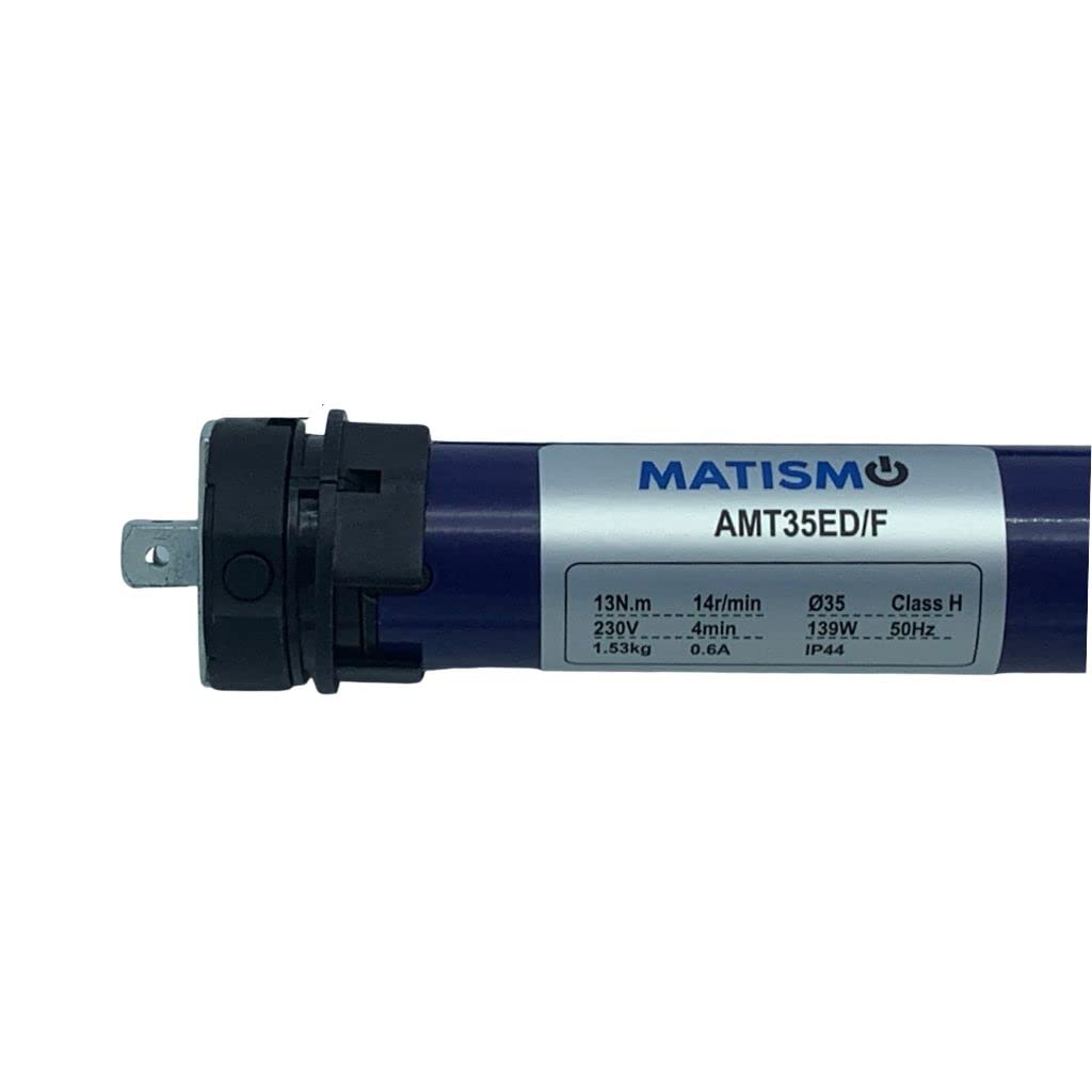 MATISMO Motor persiana con mando AMT35ED/F para eje de 40 mm con detección de obstáculos