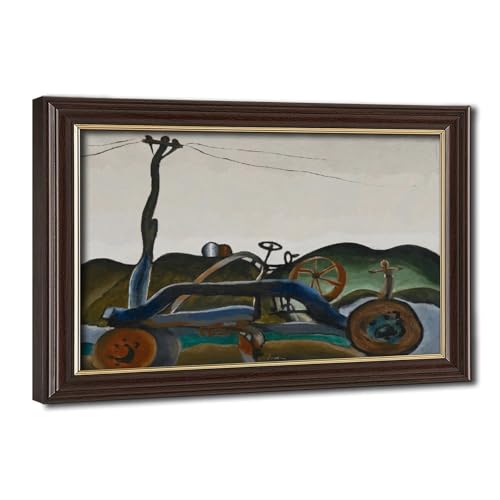 Impression Arthur Dove Grattoir de ville toile de 30x45 cm avec cadre suspendu pour salon