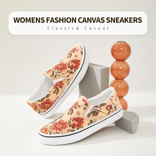 Image of Women's Canvas Slip On Sneakers Non Slip Loafers