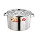 Garnek/wiadro na zupę, 14/23/30/38/58 l, komercyjne, wiadro do zupy ze stali nierdzewnej 304, z pokrywką, wiadro do przechowywania wody, do kuchenki gazowej/kuchenki indukcyjnej (rozmiar: 23 l