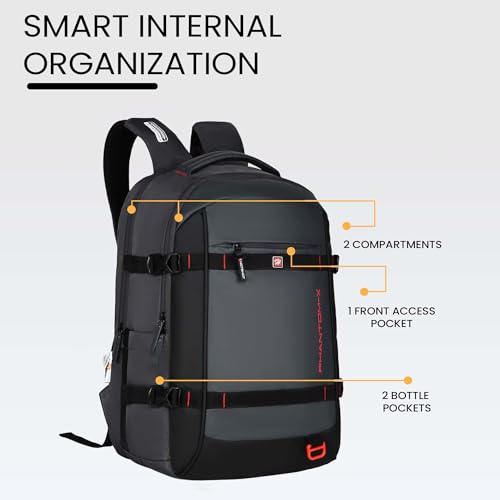 Image of HOT SHOT PHANTOM-X,Detachable Key Ring,Trolley sleeve,Suspension straps,laptop backpack for men|office bag for men|college bag |laptop bag,32 L for men & women