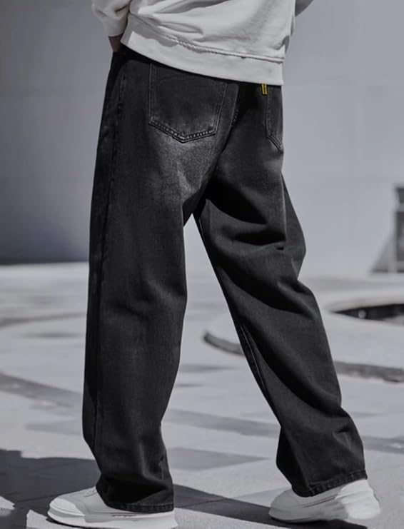 Image of JAAR Loose Fit Jeans for Men - Oversized Baggy Denim Pants | Mid Rise Streetwear Style |