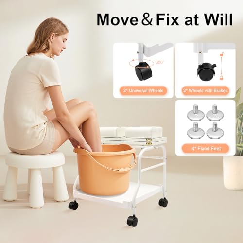 Carrito portátil para spa de pies con ruedas silenciosas miniatura 5