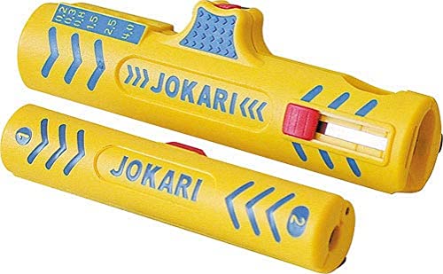 Jokari Kabelverarbeitungs-Set Secura II (für Coaxialkabel ø 4,8-7,5 mm und Rundkabel ø 8-13 mm, Abisolierwerkzeug Kabel) 490119 Cover