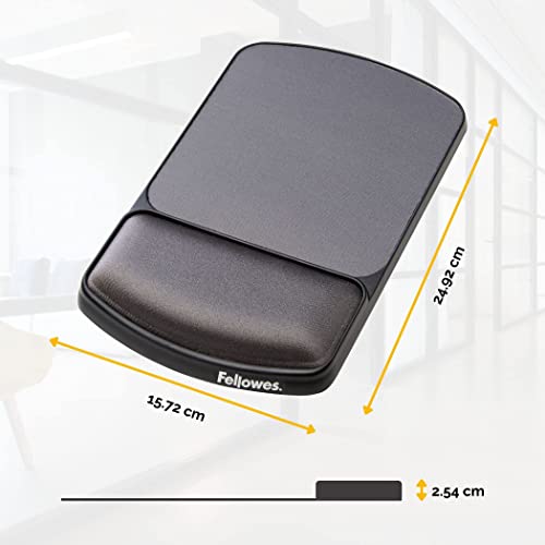 Fellowes 9374001 Tappetino Mouse In Gel Con Poggiapolsi, 15.6 X 25 X 2.6 Cm, Grafite - 3