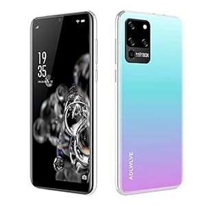 ADLWLVE 4G Telephone Portable debloqué, 32Go /64 Go ROM,3Go RAM, Android 9,0, 6.3 Pouces Smartphone Pas Cher, Dual SIM 5MP+ 8MP 4600mAh Téléphone Cher sans Forfait,WiFi/GPS/Bluetooth (Blanc)