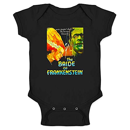 Image of Pop Threads Bride of Frankenstein Classic Horror Movie Goth Infant Baby Boy Girl Bodysuit