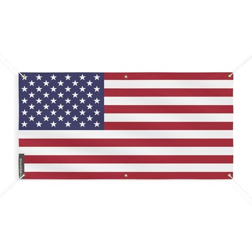 Drapeau des États-Unis 130x260cm grand format 6 oeillets pavillon USA