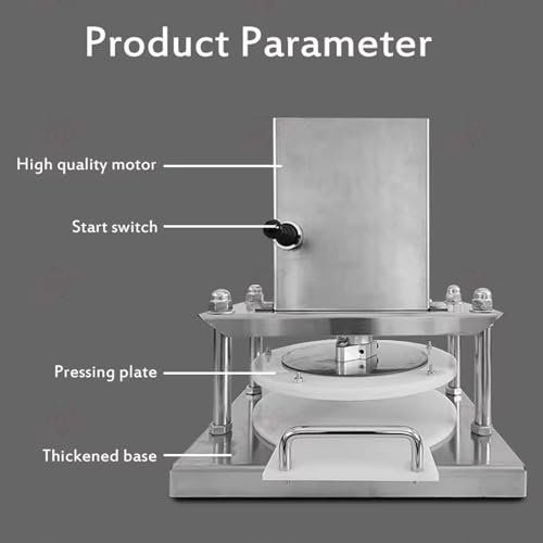 Pressa Elettrica For Pasta For Pizza, Pressa For Pasticceria Manuale For Uso Domestico, Pressa For Crosta Di Pizza Commerciale Sfogliatrice Elettrica Per Pasta Professionale,30Cm/11.81In - 4