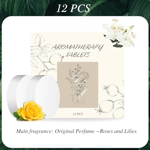 Image of 12Pcs Scented Tablets - Subtle Scent (Rose + Lily)