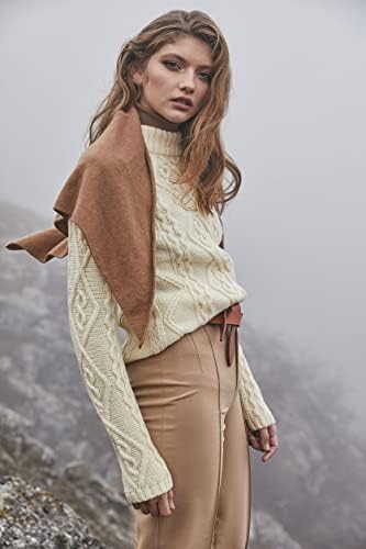 Image of SAOL Wool Sweater for Women Ireland Cable Knitted Jumper