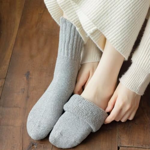 Image of Yoicy Womens Super Thick Wool Socks - Soft Warm Comfort Casual Crew Winter Socks (Pack of 3-5), Multicolor