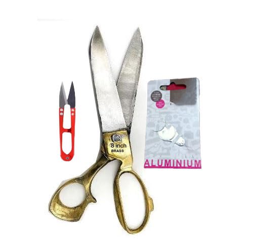 Image of Scissors For Cloth Cutting Fabric Stainless Steel Tailor Scissors (FULL BRASS SCISSOR 8 INCH)
