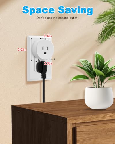 Image of Greencycle Remote Control Outlet Plug 2 Set,Detachable Wireless Wall Switch