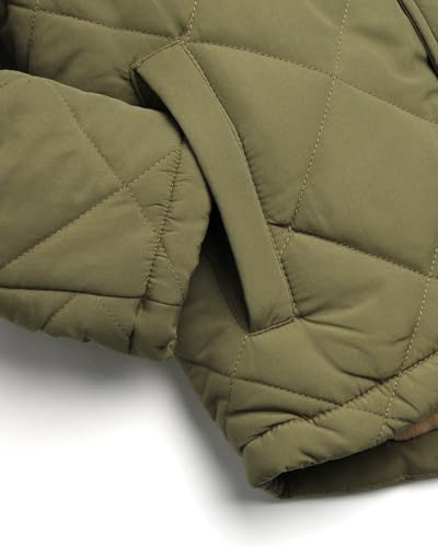 Perry Ellis Boys' Winter Jacket - Suede Microber Quilted Jacket with Hood - Warm Insulated Outerwear Jacket for Boys (8-18)4