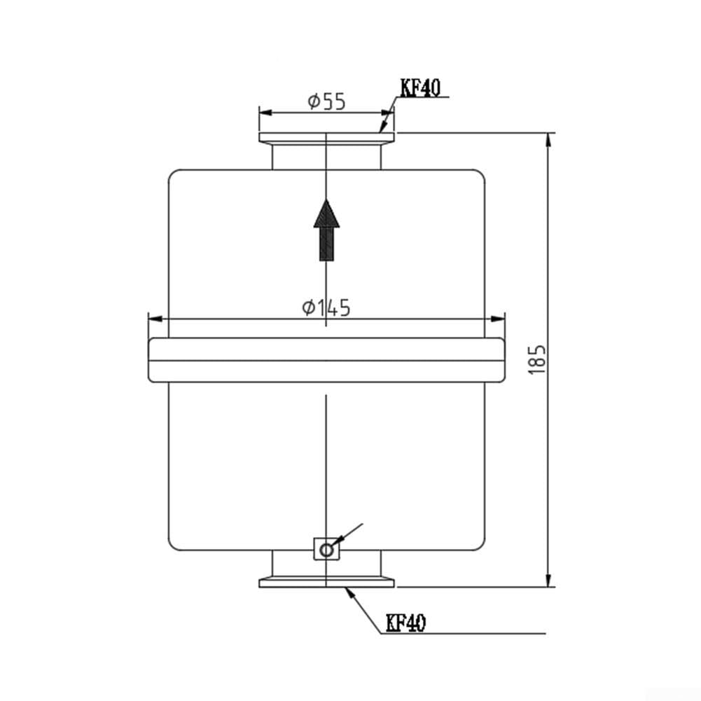 DAZZLEEX Dispositivo de eliminación de niebla de aceite para bomba de vacío, filtro de escape KF25 KF40, carcasa transparente de alta resistencia, tasa de filtración del 95%, filtro importado de
