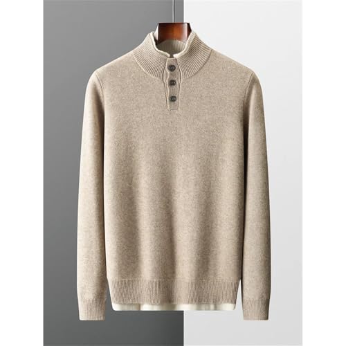 Mens Percent 100 Percent Cashmere Pullover Thick Warm Fake 2 PCS Sweater Winter Casual Knitwear Jumper Tops2