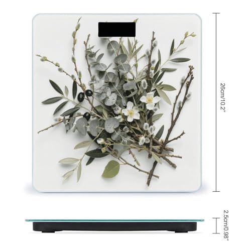 Báscula digital de baño con vidrio templado y pantalla LCD miniatura 2