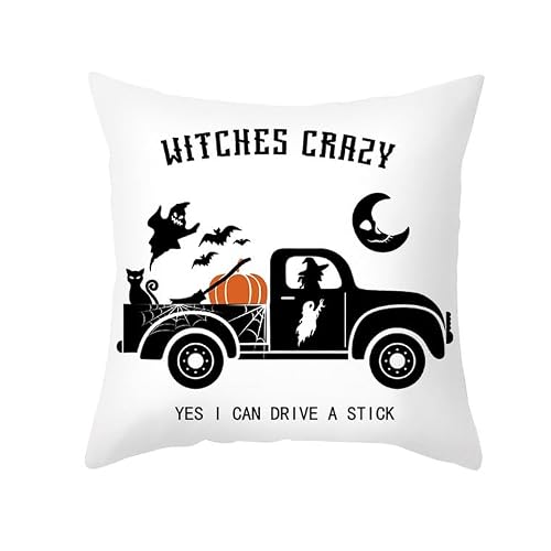 Chenlane Silk Couch Pillow Cover Replacement Cushion Silk Halloween, Coverings Covers India Sofa Decorative 50x50 cm, 1Pcs