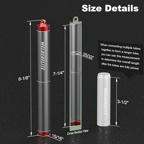 Image of Red TIG Tungsten Holder-Handy Protective Storage Tube for WT20 Welding Tungsten Electrodes