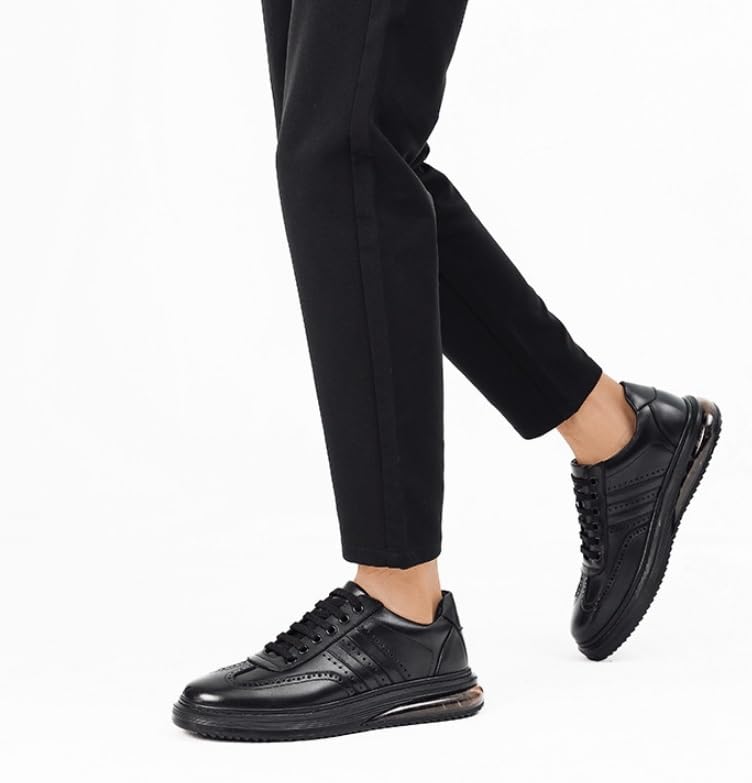 Men's Air Cushion Dress Leather Oxford Sneakers Lightweight Comfort Trendy Wingtip Lace-up Casual Business Work Shoes for Men4