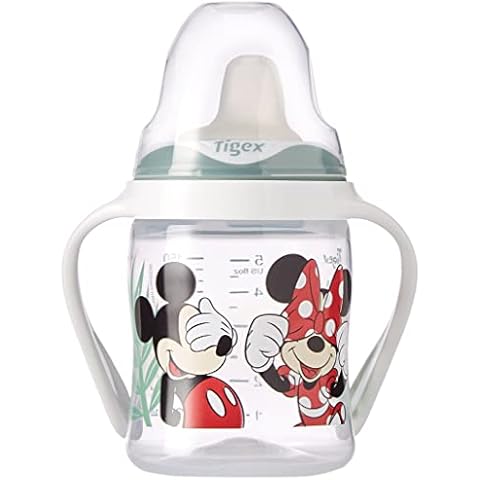 Tigex taza para sorber a prueba de fugas con Minnie y Mickey Mouse Cover
