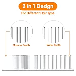 Pettom Pet Steel Grooming Tool Poodle Finishing Butter Comb 7 1/2-inch L Silver Dog Combs with Rounded Ends Stainless Steel Teeth, Cat Comb for Removing Tangles and Knots Pettom Pet Steel Grooming Tool Poodle Finishing Butter Comb 7 12 inch L Silver Dog Combs with Rounded Ends Stainless Steel Teeth Cat Comb for Removing Tangles and Knots