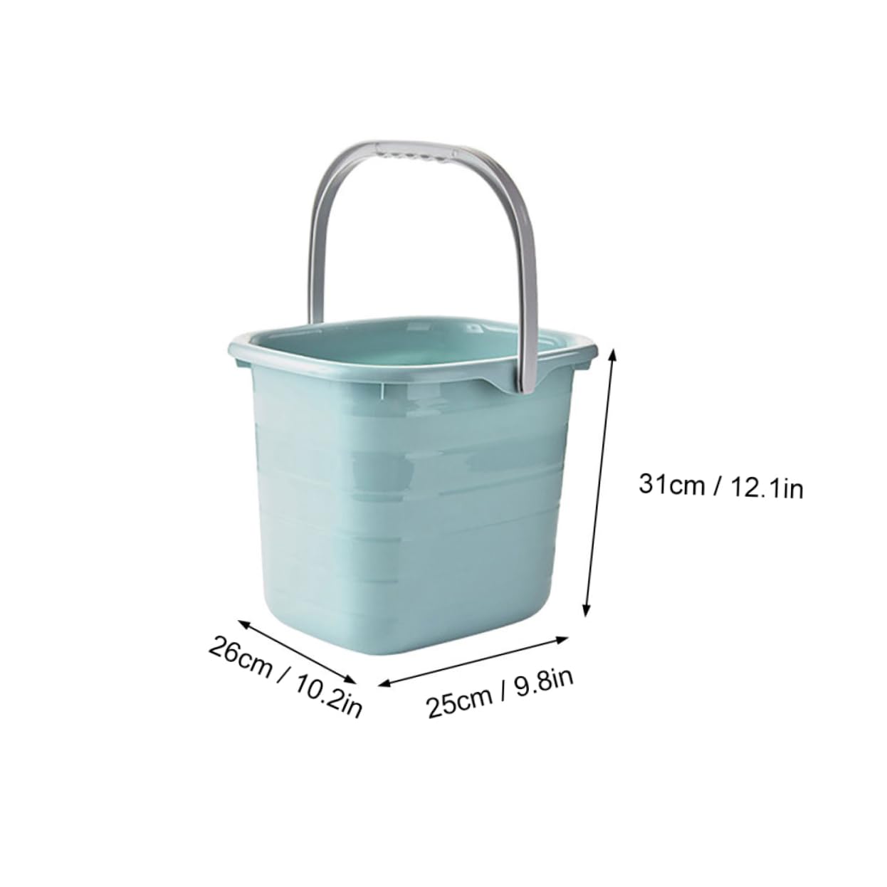 OUNONA Secchio Maneggevolezza che Facilita Trasporto di Plastica Manico Antiscivolo Rettangolare Capiente e Leggero per Famiglia e Giardinaggio