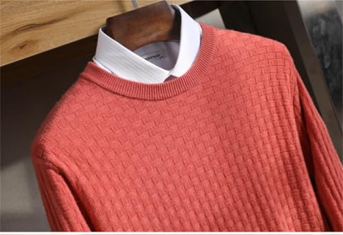 Mens 100% Merino Wool Sweater Round Neck Pullover Knitting Loose Thin Cashmere Sweater2