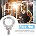 Ipetboom 10pcs M6 304 Stainless Steel Lifting Eye Nut Heavy Duty Threaded Ring Nut for Industrial Rigging and Ceiling Hooks