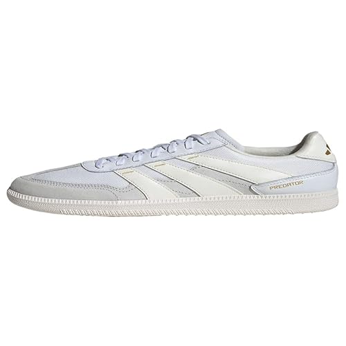 adidas Tênis unissex Freestyle Indoor, Branco/Off Branco/Dourado Metálico, 12 Women/11 Men