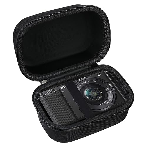 Elonbo Sony Alpha ZV-E10 / ZV-E10L - APS - C Lente substituível sem espelho kit de câmara vlog mala, câmara digital portátil kit de viagem prateleira de armazenamento, preto