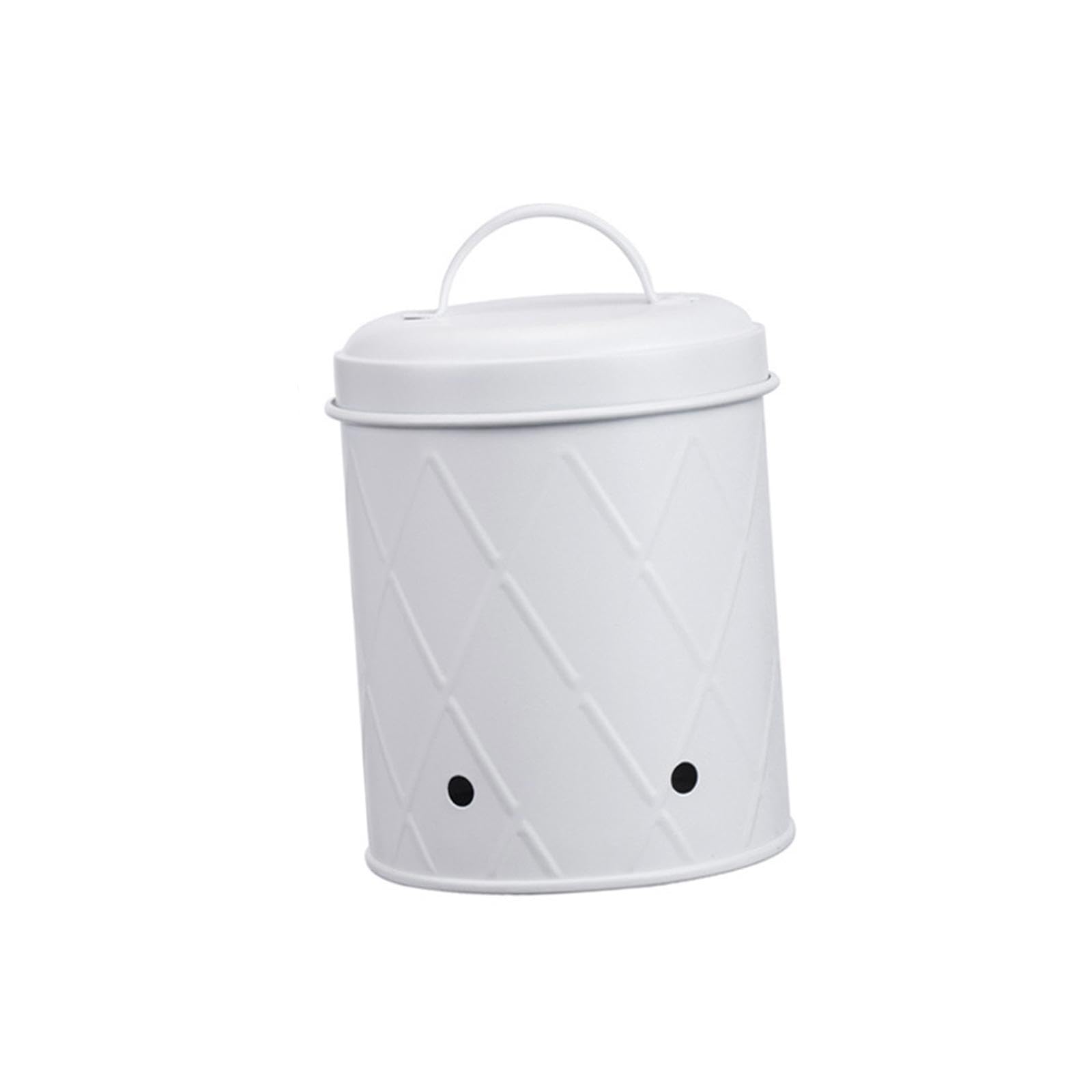 WOVEBIUS Potatoes Onions Garlic Bin Vegetable Keeper Container Breathable Metal Box White garlic