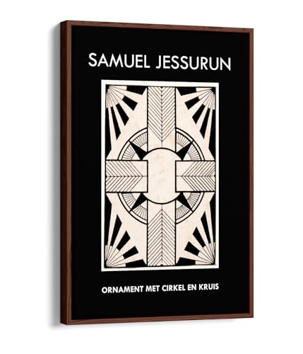 Impression sur toile Samuel Jessurun 2 noir gothique cadre en noyer 50,8x76,2 cm deco murale