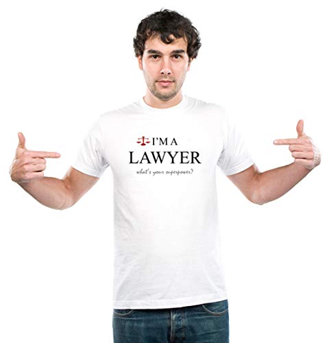 Image of UDNAG Unisex Round Neck Graphic 'Lawyer | I am a Lawyer' Polyester T-Shirt White [Size 2YrsOld /22in to 7XL /56in]