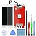 Lansupp Pantalla para iPhone 6s Plus Táctil LCD Pantalla Reemplazo Ensamblaje de Marco Digitalizador con Herramientas de Reparación(Blanco)