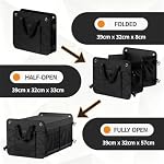 Car Trunk Organizer for SUV Sendan Pickup Cargo Storage Large 60L Black - Image 6
