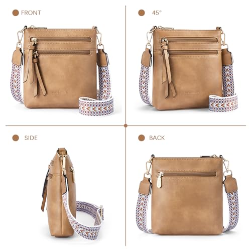 BOSTANTEN Small Crossbody Phone Purses for Women Crossbody Bags Trendy Leather Shoulder Handbag with Card Slots