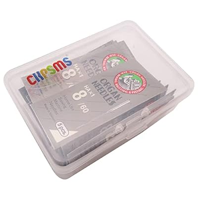 Organ Needle in CKPSMS Clear Plastic Box -100PCS Organ-HAX1 Sewing Needles Compatible with/Replacement for Singer Brand,Pfaff Brand,RICCAR Brand,NECCHI Brand,Brother Brand+ (Needle Size:HAX1 14/90)