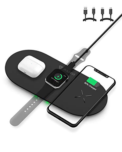 RAEGR Arc 1350 [3-in-1] Dual 15W Triple Wireless Charging Pad ...