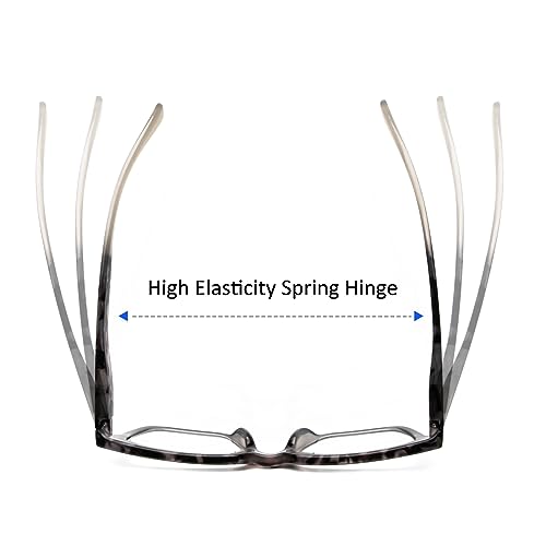 Image of Modern Square Reading Glasses 4 Pack Oversized Eye Glasses Blue Light Blocking Eyestrain Relief