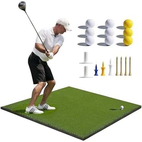 FULILI 5x3ft Golf Hitting Mat Cover