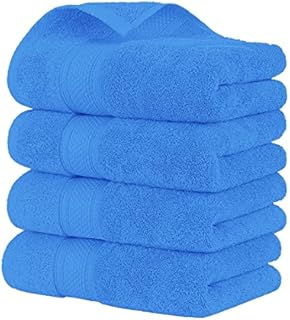 NAUSHA HOME - Premium Large Hand Towels Bale Set - Pack of 4 & 6 Pieces - 100% Soft Cotton Towels, Highly Absorbent Extra Large Gym Towels (50 x 80 cm), Hotel & Spa Quality Thick Towels (Chocolate, 4)