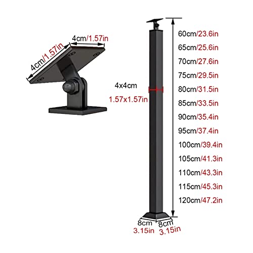 Garde-corps de terrasse sécurisé grâce au poteau carré orientable - 2