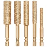 Perçage et ébavurage 2 en 1 : la pointe de foret diamant avec un angle de 45 ° permet un positionnement précis et réduit le glissement tandis que la meule arrière nettoie les bords pour des finitions lisses et sûres.