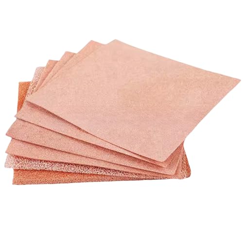 Porous Foam Copper Electrolytic Copper Sheet High Purity Cu 99.99% Electrode Electromagnetic Shielding Metal Foam Copper Plate Scientific Research Experiment (1, 0.3mm * 100mm * 100mm)