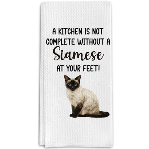 Siamese Cat Gifts Kitchen Towels for Cat Lover, Cats Gifts